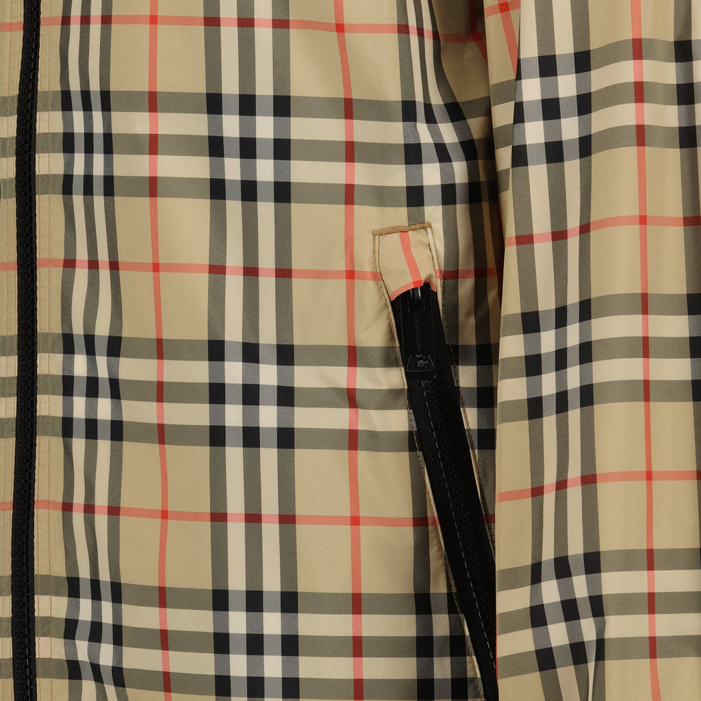 Burberry beige checkered windbreaker