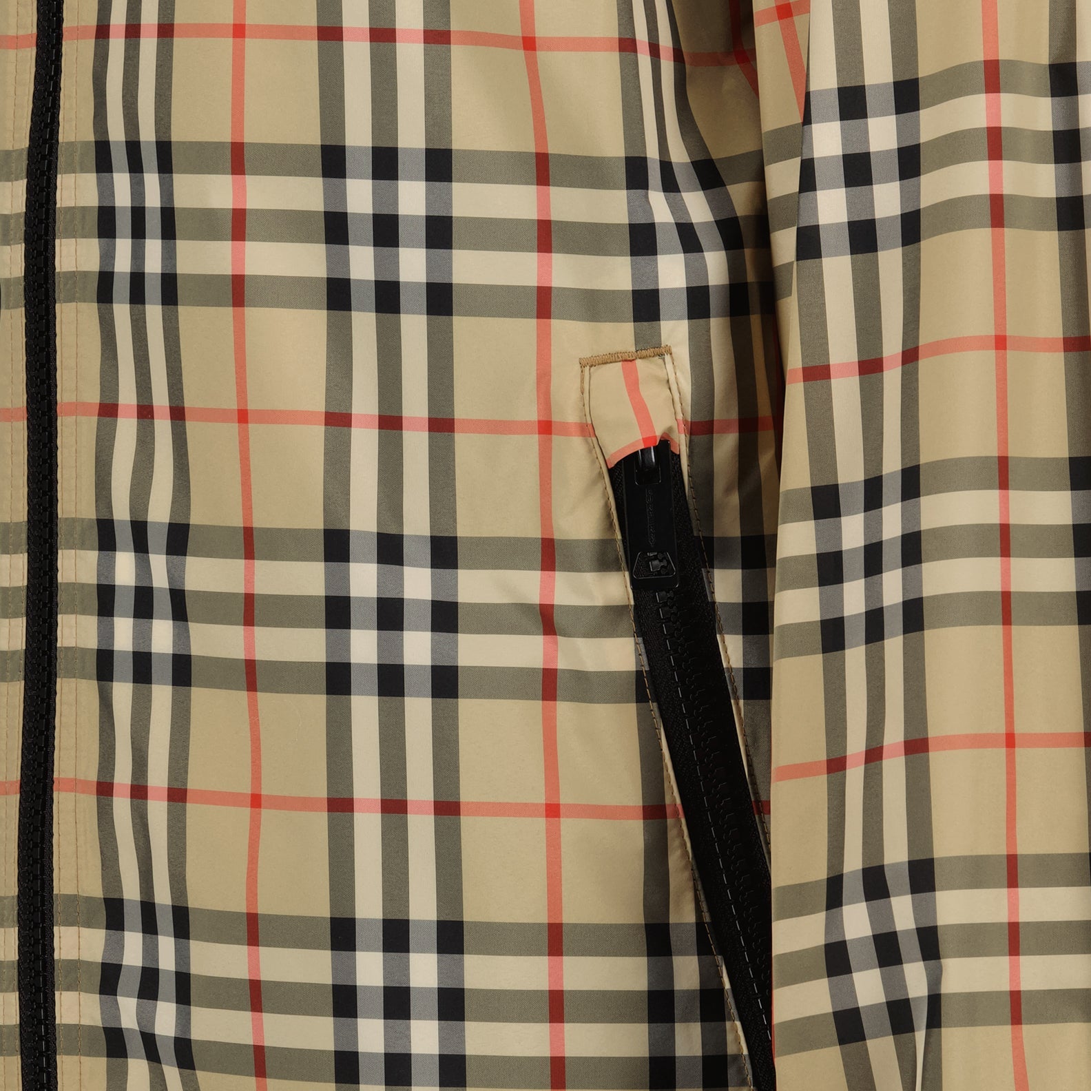 Burberry beige checkered windbreaker