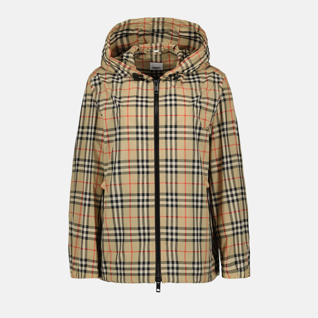 Burberry beige checkered windbreaker