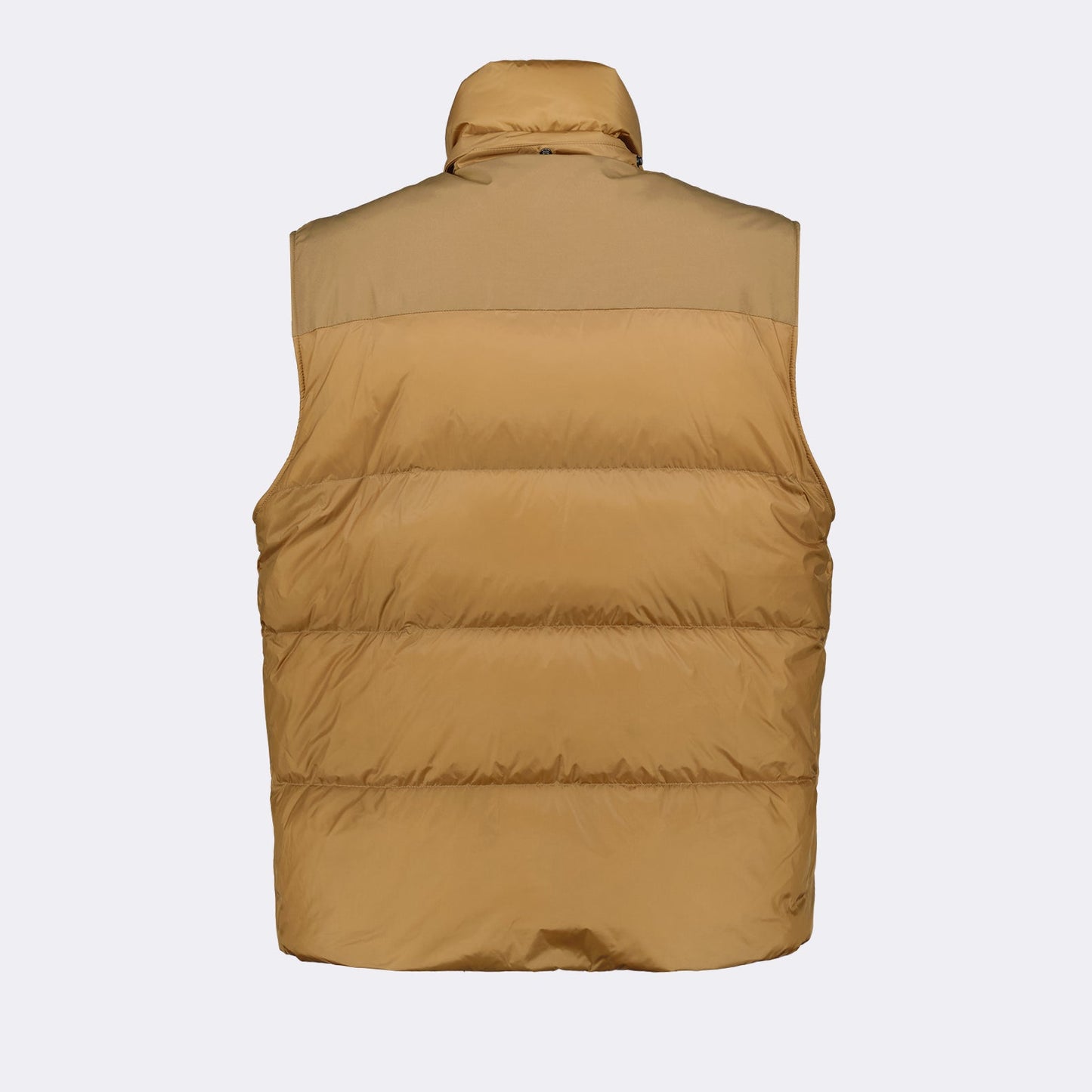 down jacket, removable sleeves, Burberry, luxury outerwear, beige jacket