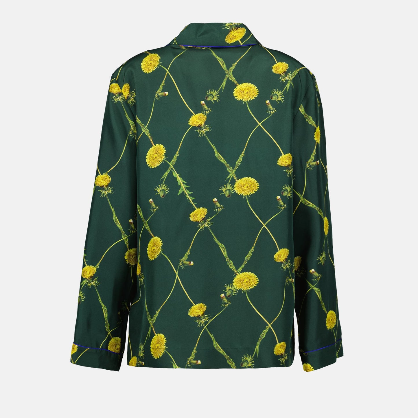 luxury silk shirt, Burberry shirt, dandelion print, women's fashion, designer clothing