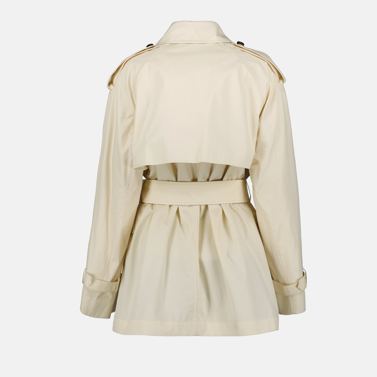 Burberry trench coat, cream short trench, luxury outerwear, designer trench, elegant coat