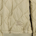 Burberry bomber jacket, quilted bomber, beige jacket, luxury outerwear, quilted cavalier