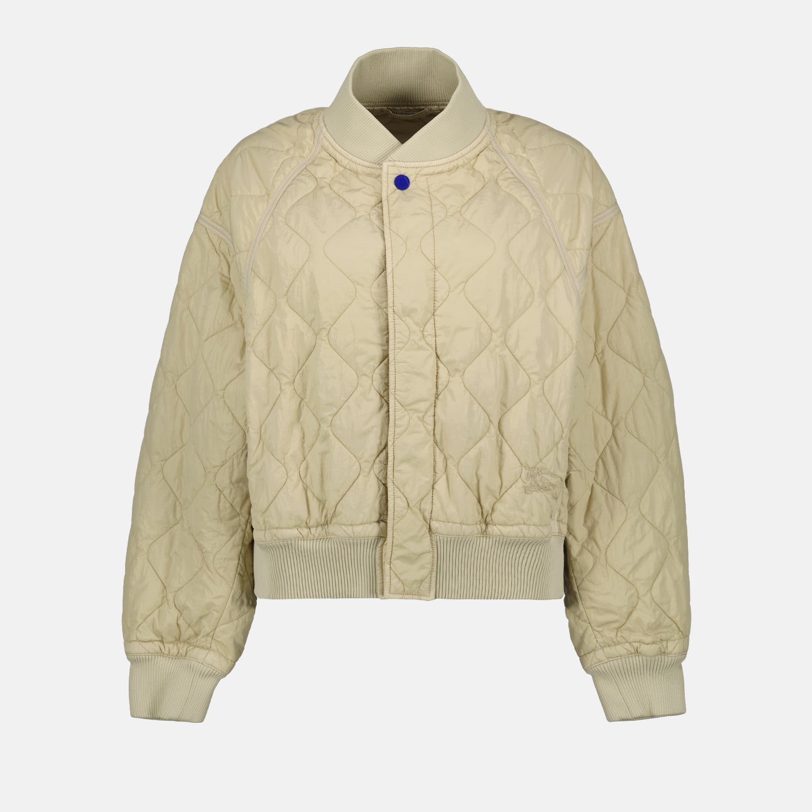 Burberry bomber jacket, quilted bomber, beige jacket, luxury outerwear, quilted cavalier