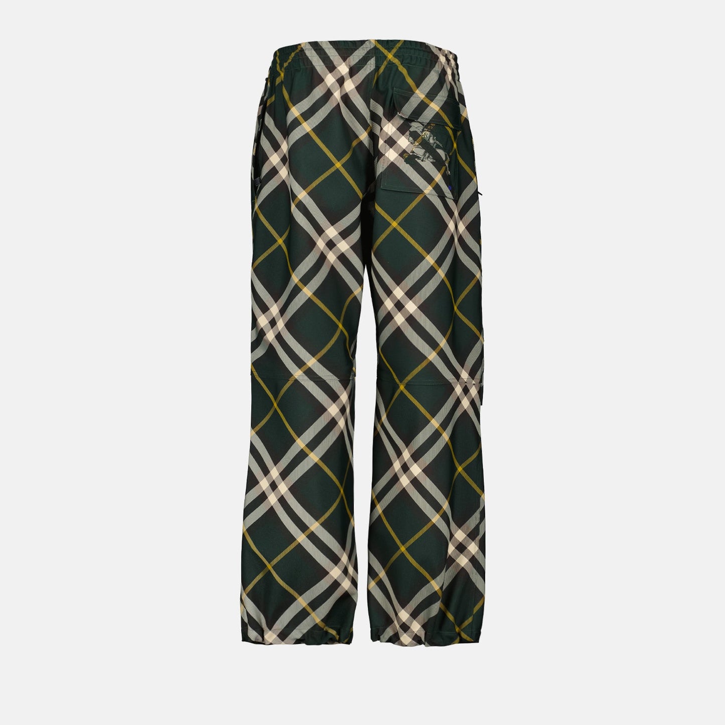 Green checkered trousers, Burberry trousers, luxury trousers, elegant pants, high-end fashion