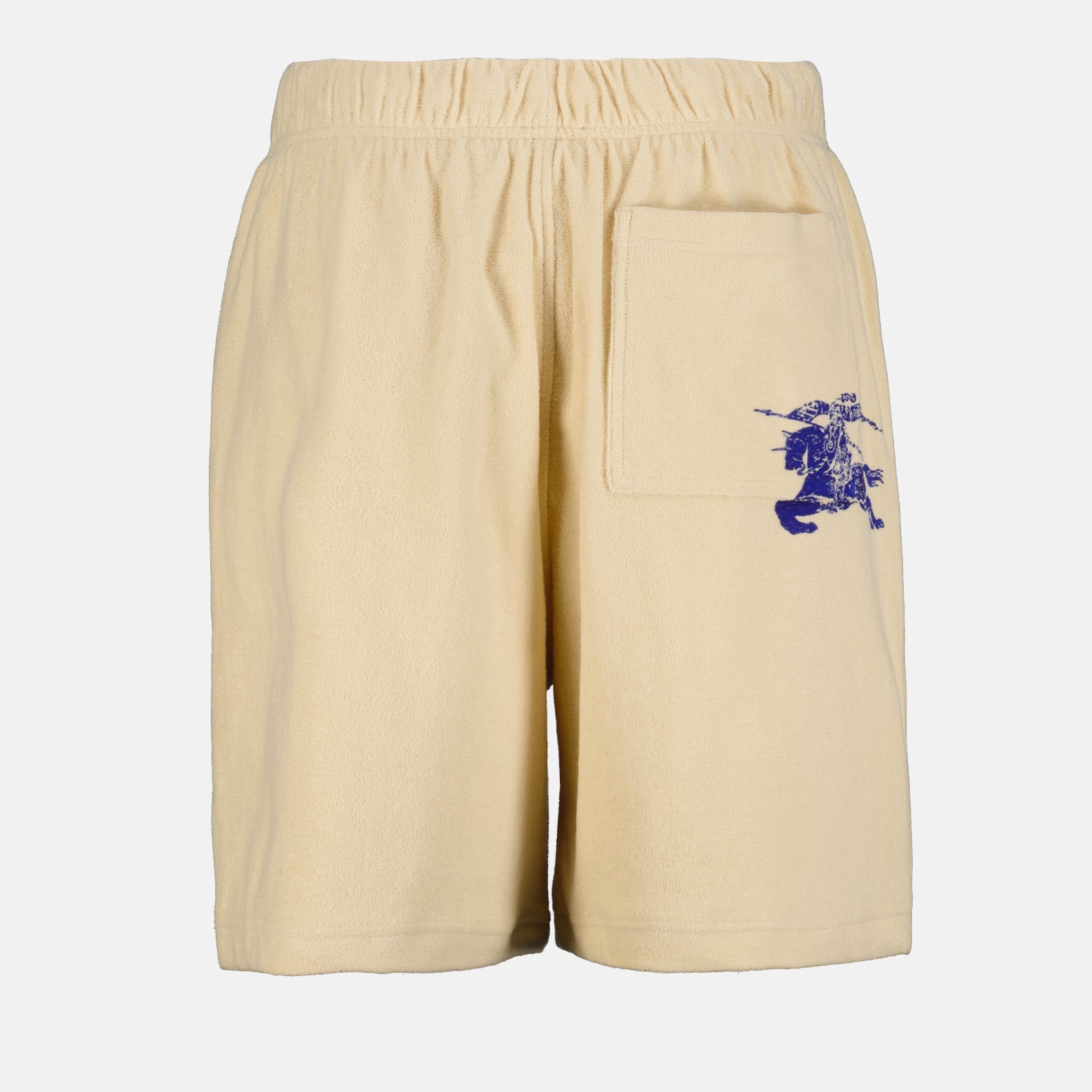 Beige Cotton Shorts with EKD