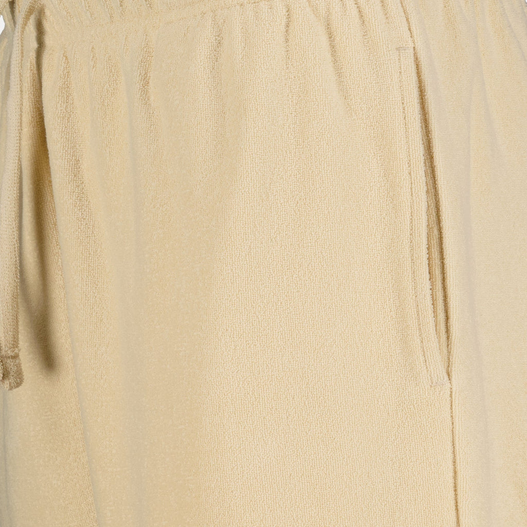 Beige Cotton Shorts with EKD