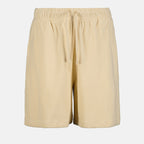 Beige Cotton Shorts with EKD