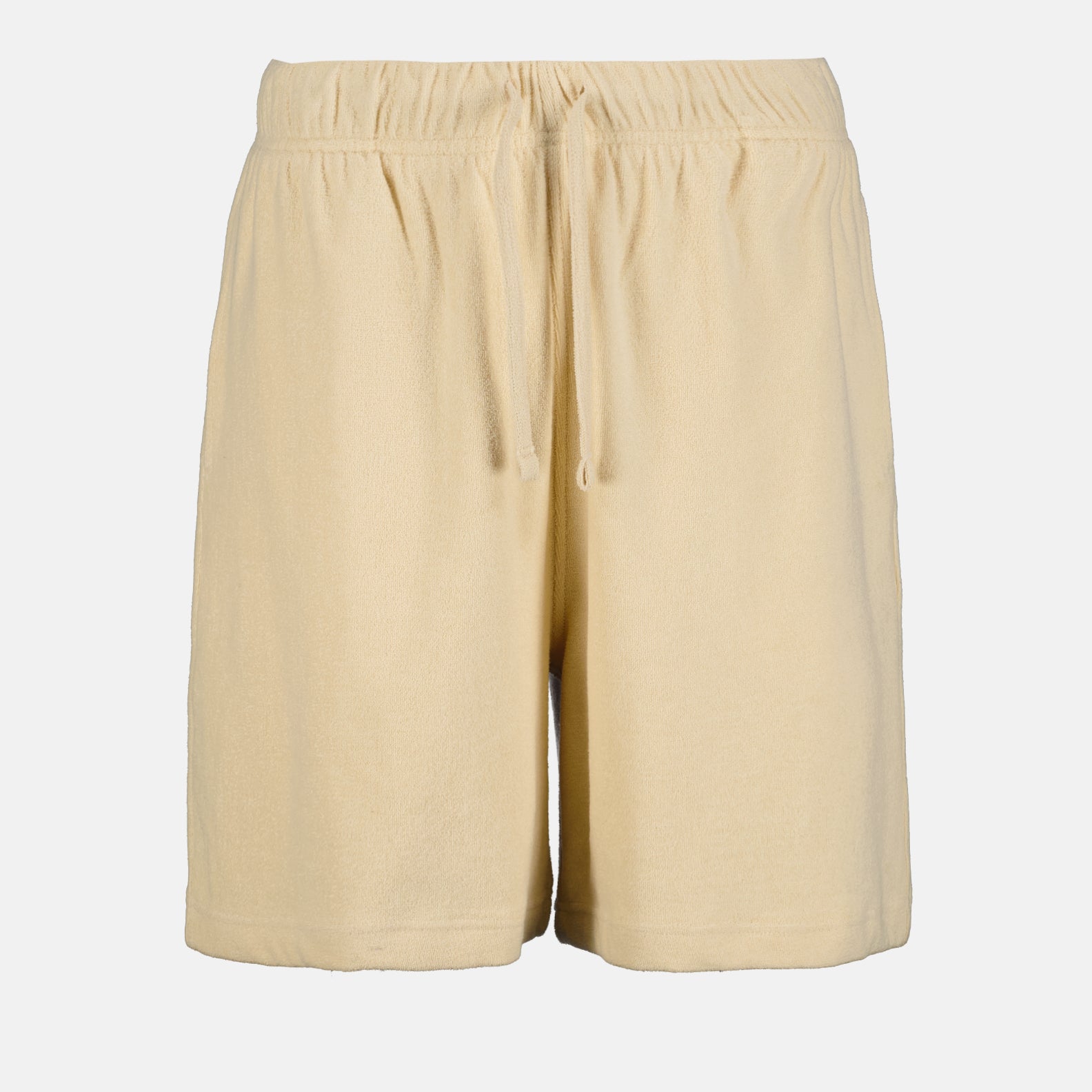 Beige Cotton Shorts with EKD