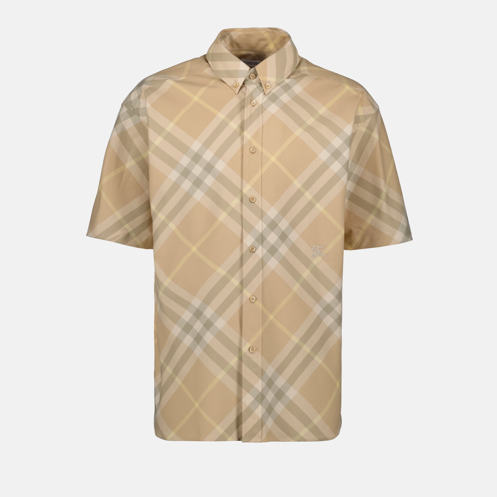 Burberry, beige checked shirt, luxury men’s fashion, elegant shirts, high-end wardrobe