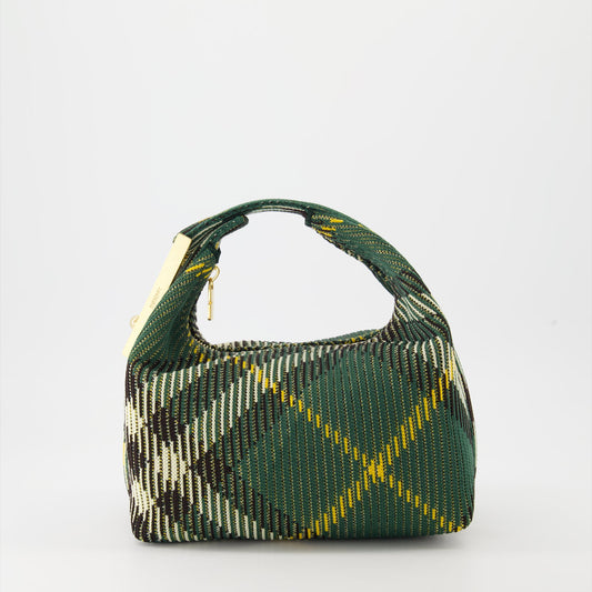 Burberry handbag, luxury accessories, green checkered bag, designer handbags, high-end fashion