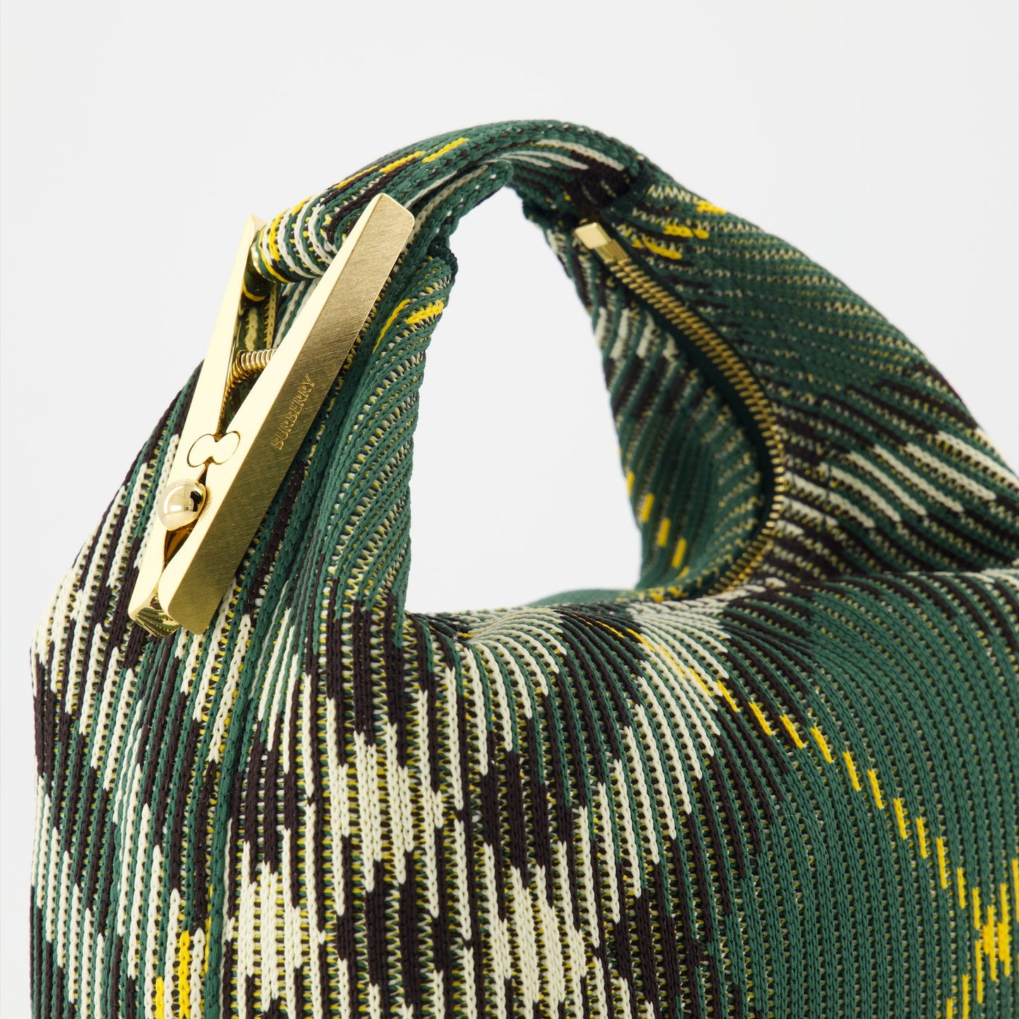 Burberry handbag, luxury accessories, green checkered bag, designer handbags, high-end fashion