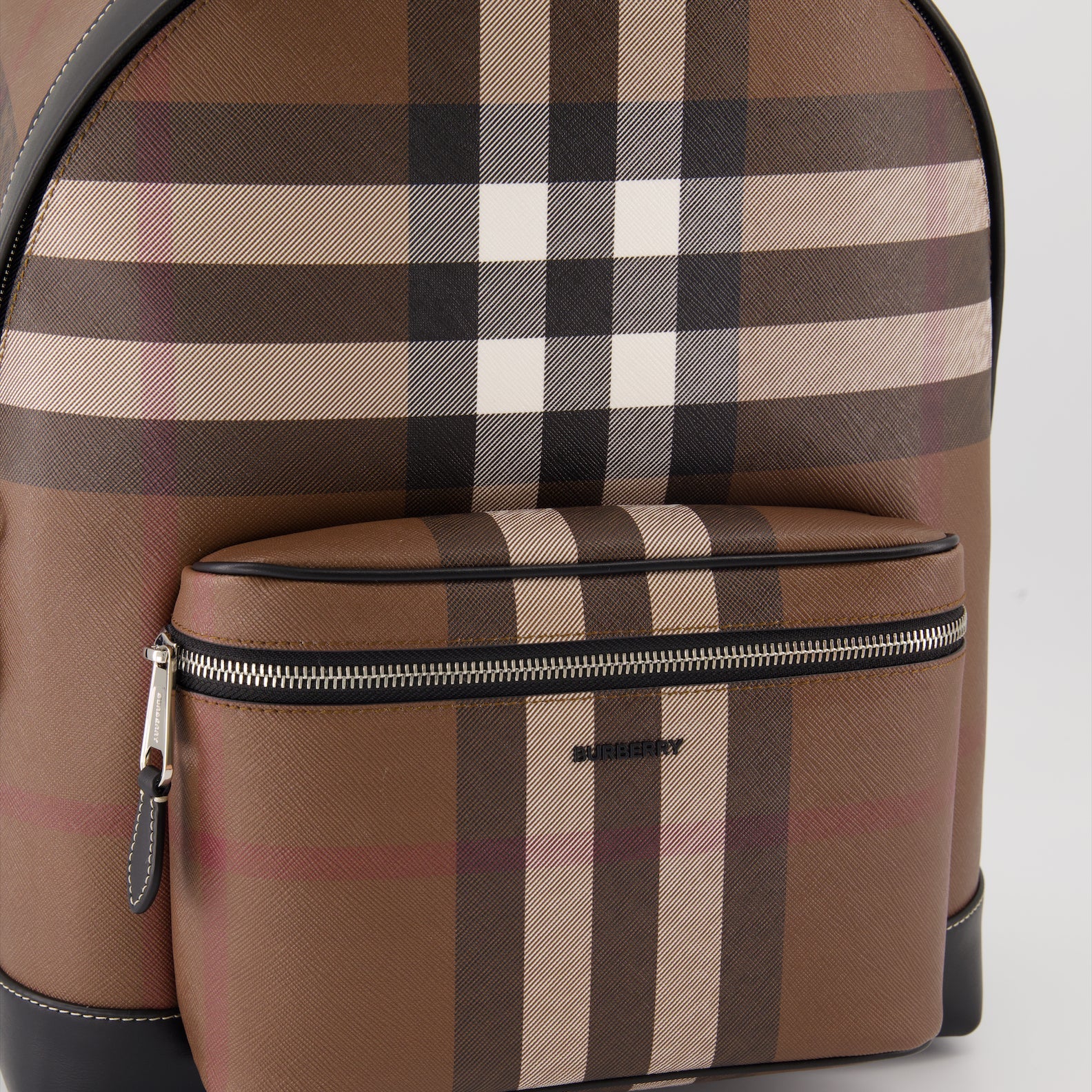 luxury backpack, brown checkered backpack, Burberry accessories, high-end backpack, designer backpack