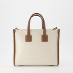 Burberry tote bag, canvas leather bag, luxury accessory, designer tote, women's handbags