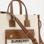 Burberry tote bag, canvas leather bag, luxury accessory, designer tote, women's handbags