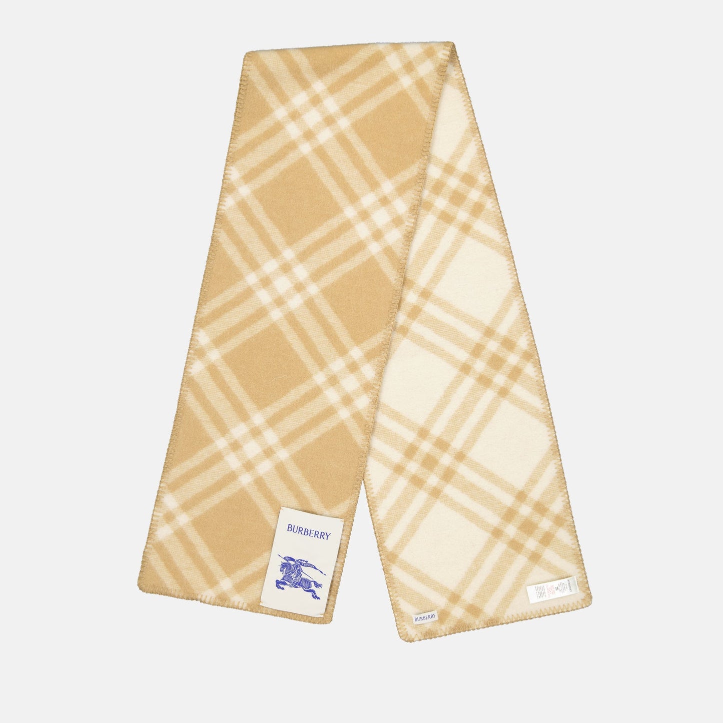 luxury scarf, Burberry checkered scarf, beige scarf, high-end fashion accessory, classic British style