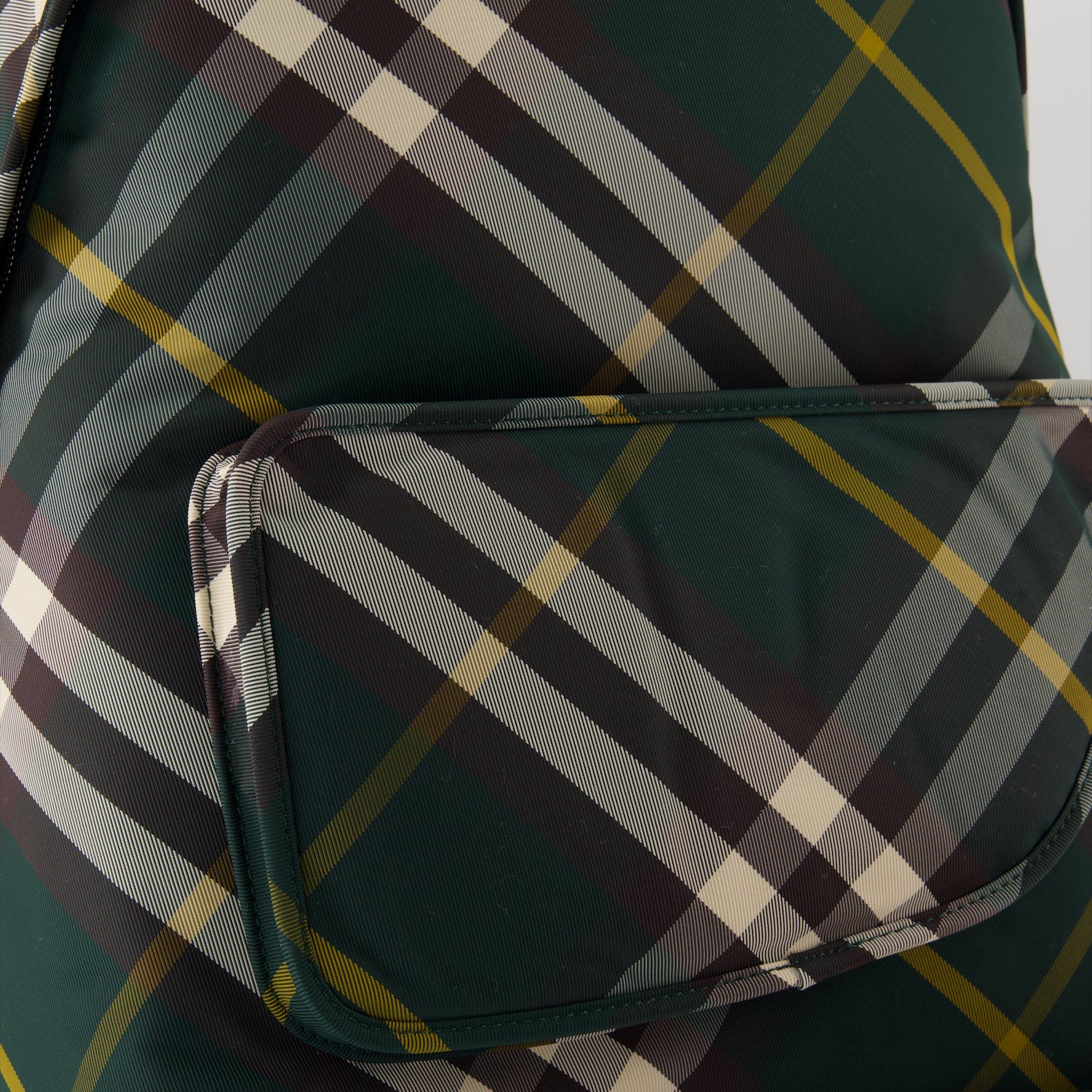 Burberry backpack, green checkered backpack, luxury bags, designer backpacks, Burberry accessories