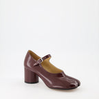 Maison Margiela, Tabi pumps, Bordeaux Mary-Jane, luxury footwear, designer shoes
