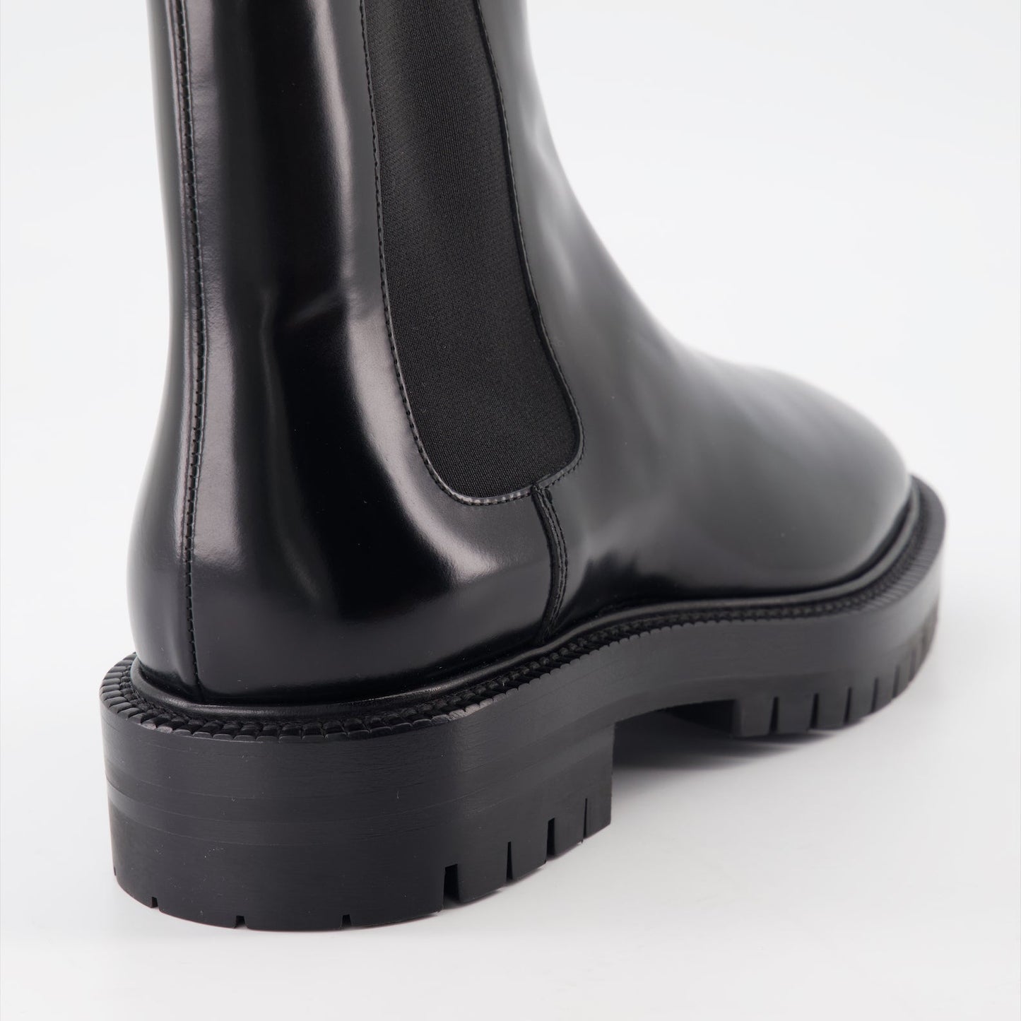 Maison Margiela boots, Tabi Chelsea boots, patent leather boots, designer Chelsea boots, luxury fashion footwear