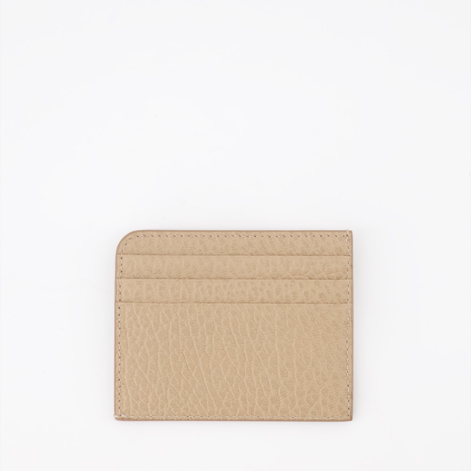 Maison Margiela, beige card holder, luxury leather accessories, Four Stitches detail, elegant card holder