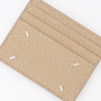 Maison Margiela, beige card holder, luxury leather accessories, Four Stitches detail, elegant card holder