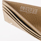 Maison Margiela, beige card holder, luxury leather accessories, Four Stitches detail, elegant card holder