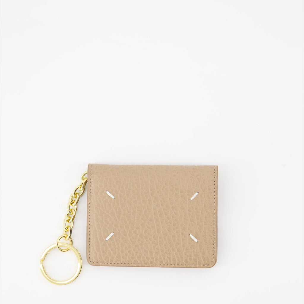 Maison Margiela wallet, beige leather wallet, luxury accessories, Four Stitches wallet, designer wallet