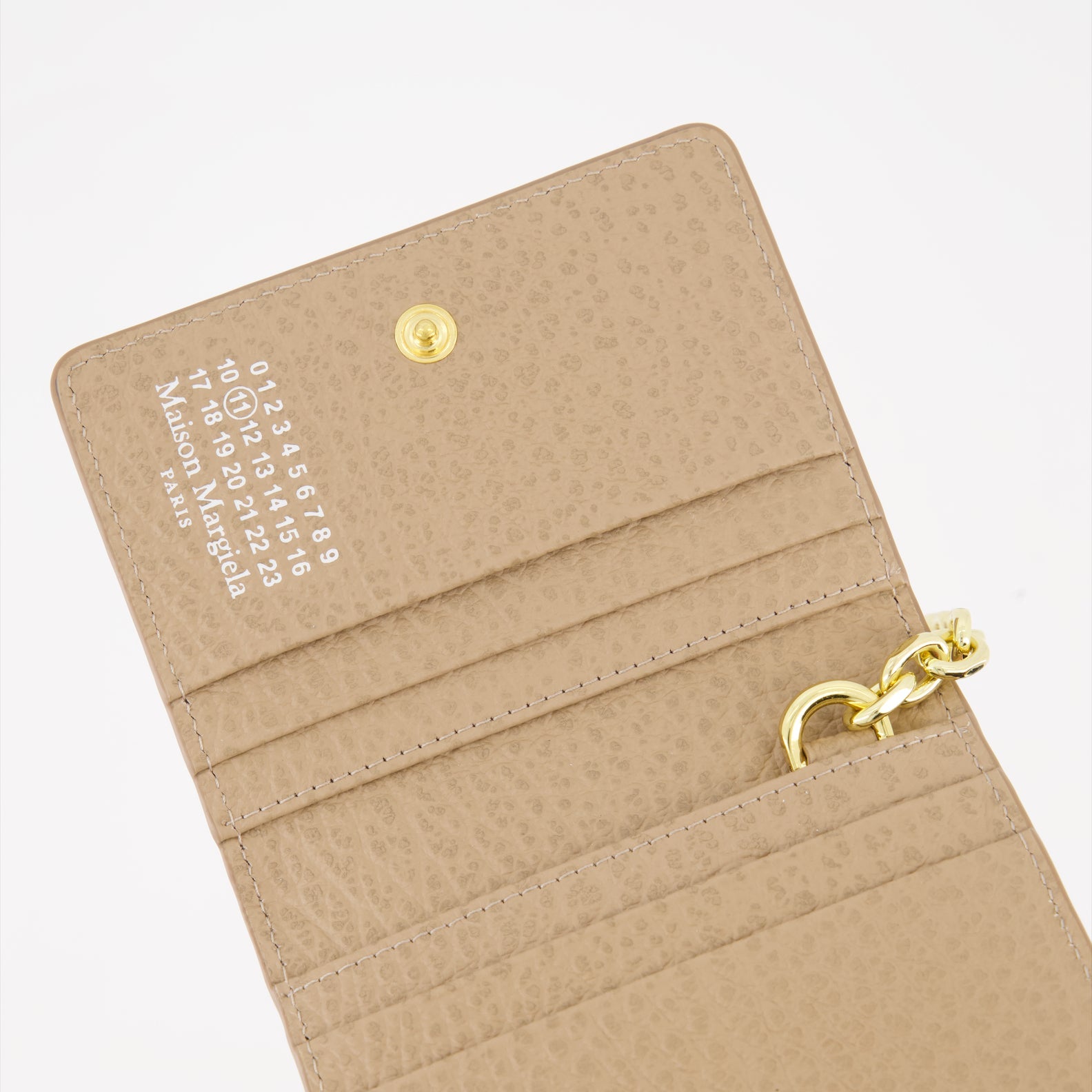 Maison Margiela wallet, beige leather wallet, luxury accessories, Four Stitches wallet, designer wallet