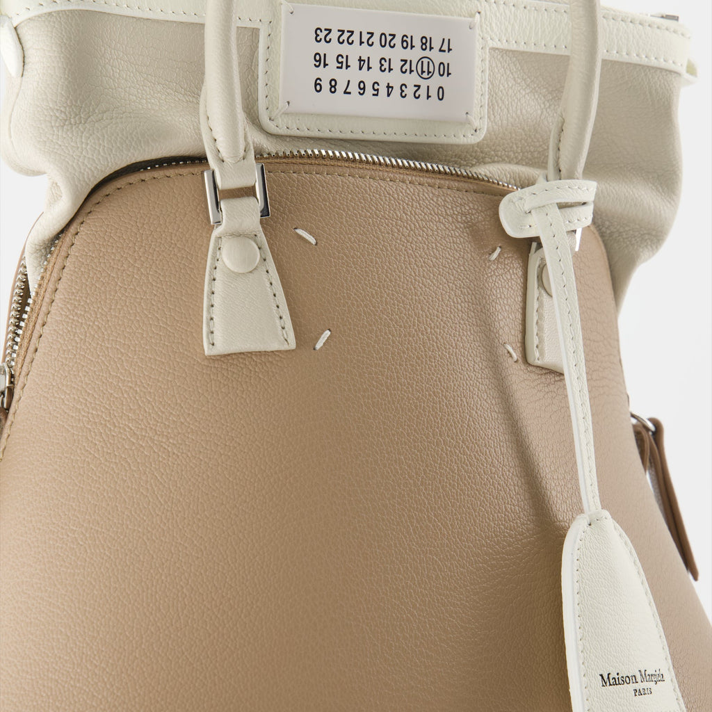 Maison Margiela, luxury leather bag, bicolor bag, designer accessory, high-end fashion
