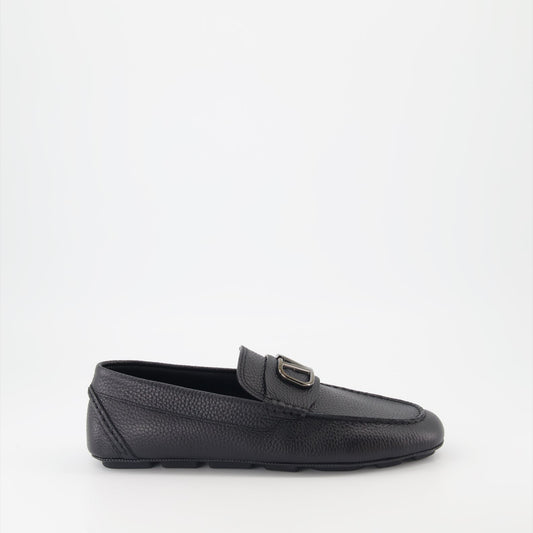 VLogo moccasins, luxury loafers, leather moccasins, Valentino Garavani shoes, elegant footwear