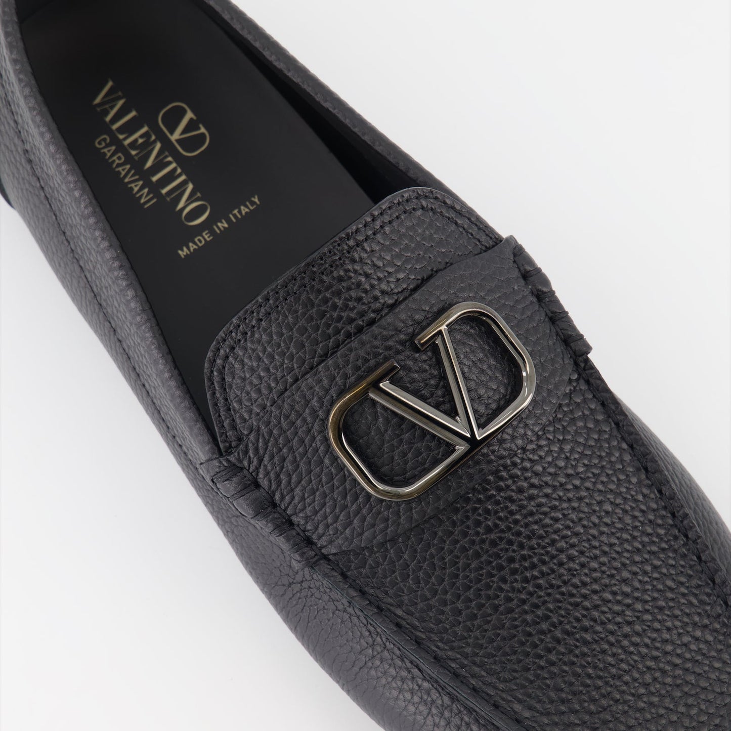 VLogo moccasins, luxury loafers, leather moccasins, Valentino Garavani shoes, elegant footwear