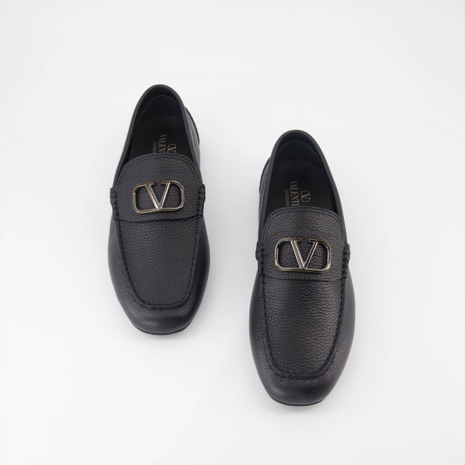 VLogo moccasins, luxury loafers, leather moccasins, Valentino Garavani shoes, elegant footwear