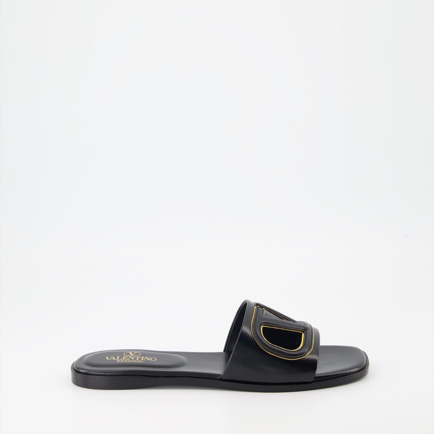 Valentino Garavani, Leather Slides, Luxury Footwear, VLogo Slides, Designer Shoes