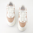 luxury sneakers, Valentino Garavani, leather sneakers, white and beige sneakers, high-end footwear