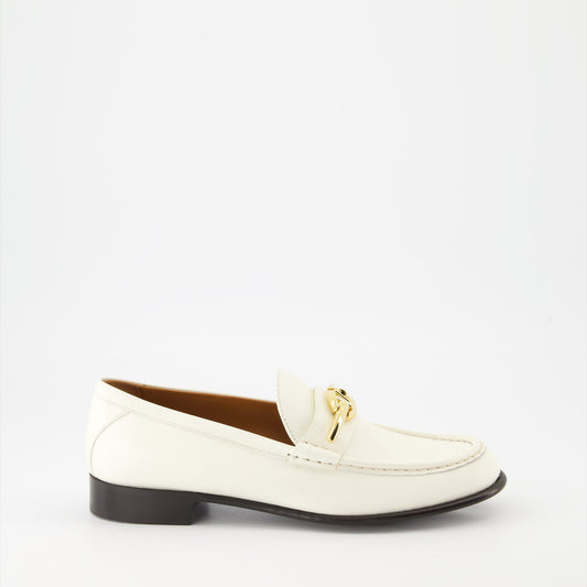 Valentino Garavani loafers, luxury leather loafers, white moccasins, VLogo shoes, designer footwear