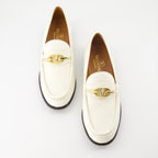 Valentino Garavani loafers, luxury leather loafers, white moccasins, VLogo shoes, designer footwear