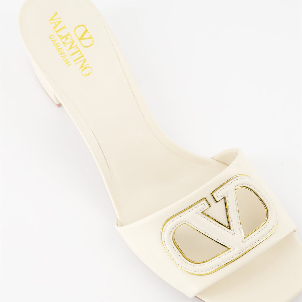 Valentino Garavani, Leather Mules, VLogo, Luxury Footwear, Cutout Design