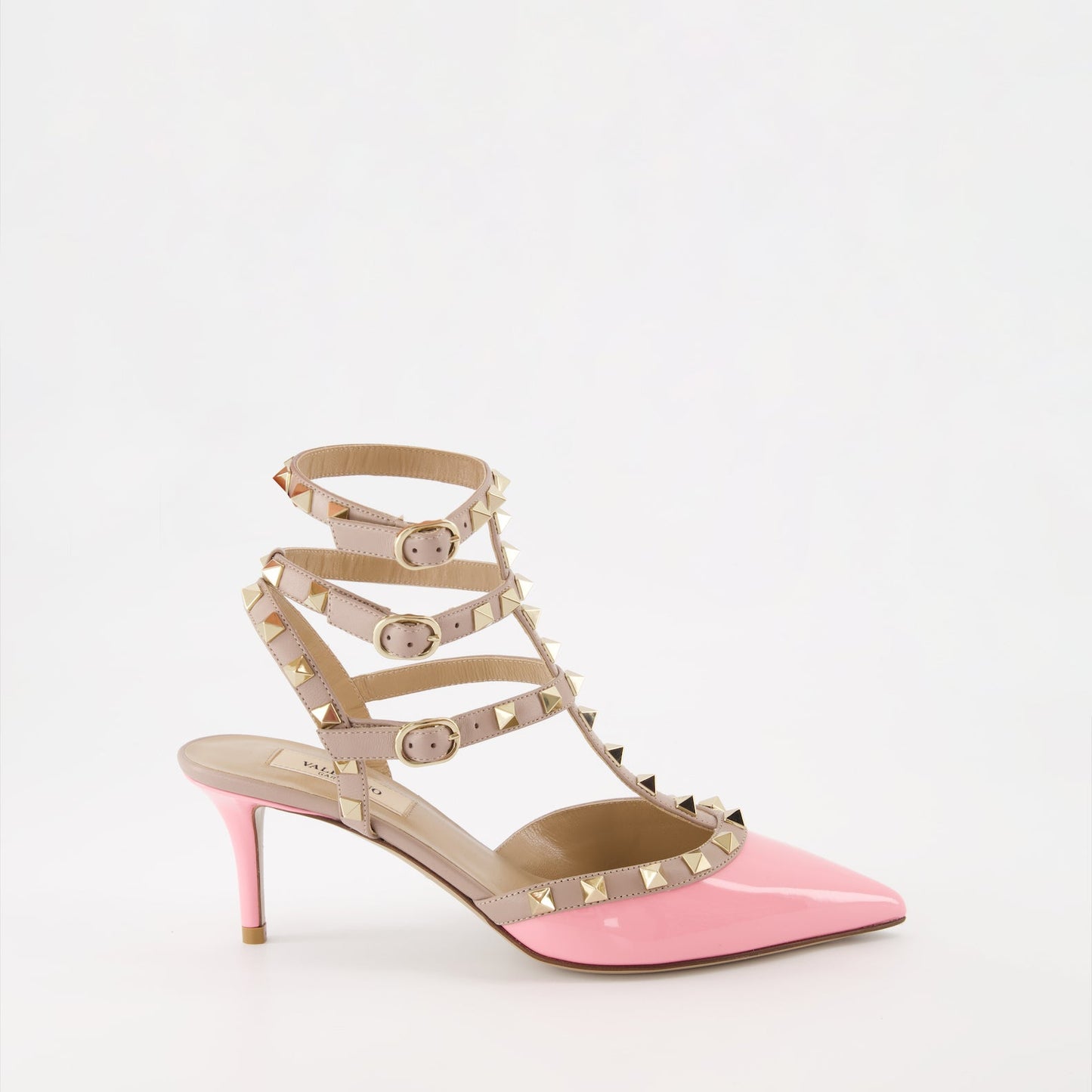 Valentino Garavani, Rockstud Pumps, Pink Patent Leather, Luxury Fashion, High Heels