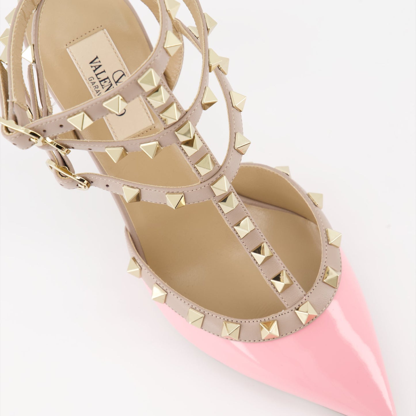 Valentino Garavani, Rockstud Pumps, Pink Patent Leather, Luxury Fashion, High Heels