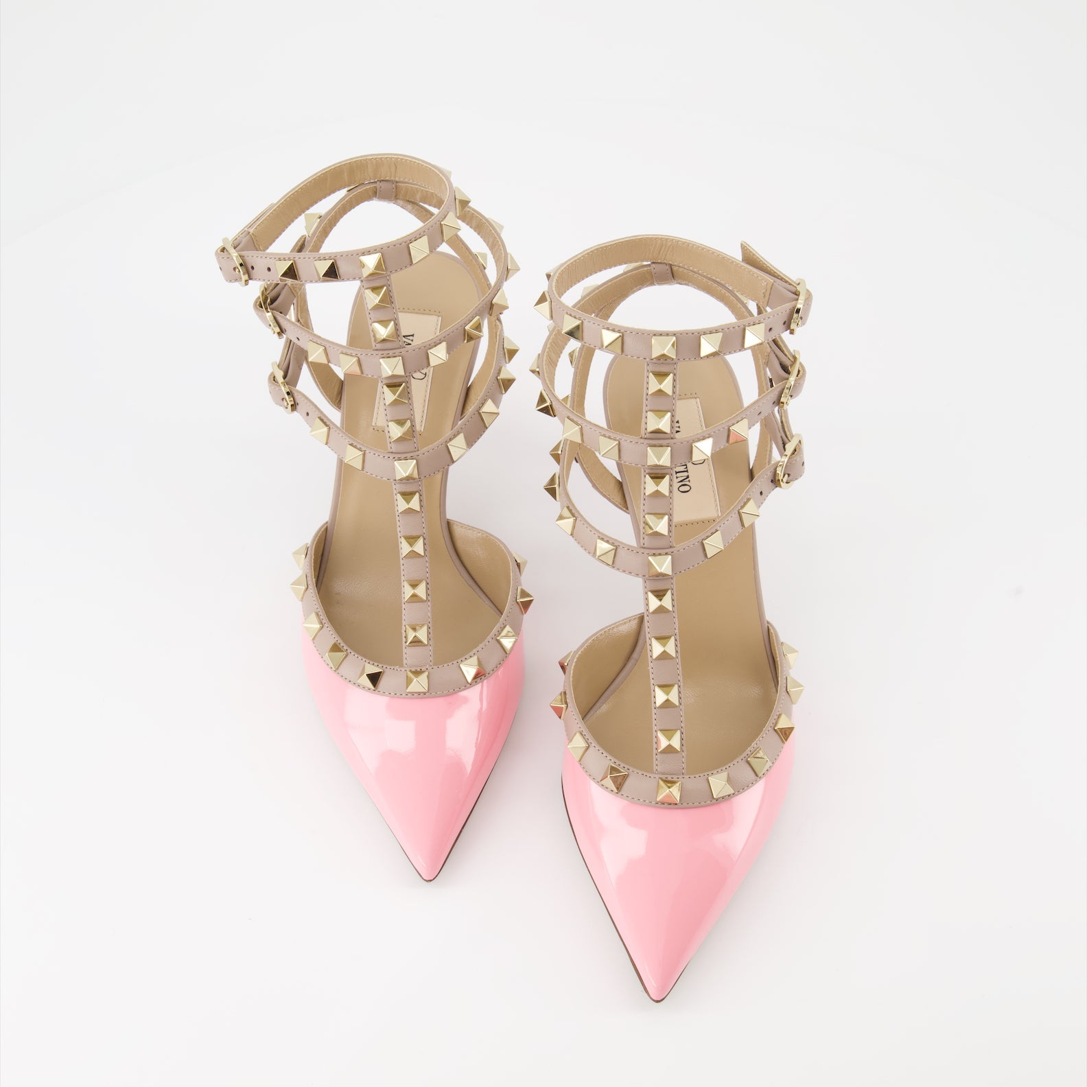 Valentino Garavani, Rockstud Pumps, Pink Patent Leather, Luxury Fashion, High Heels