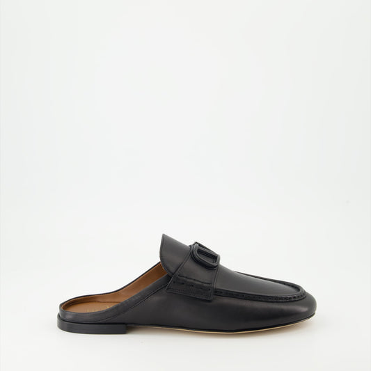 Valentino Garavani, Moccasins Sabot, VLogo, Luxury Footwear, Smooth Leather