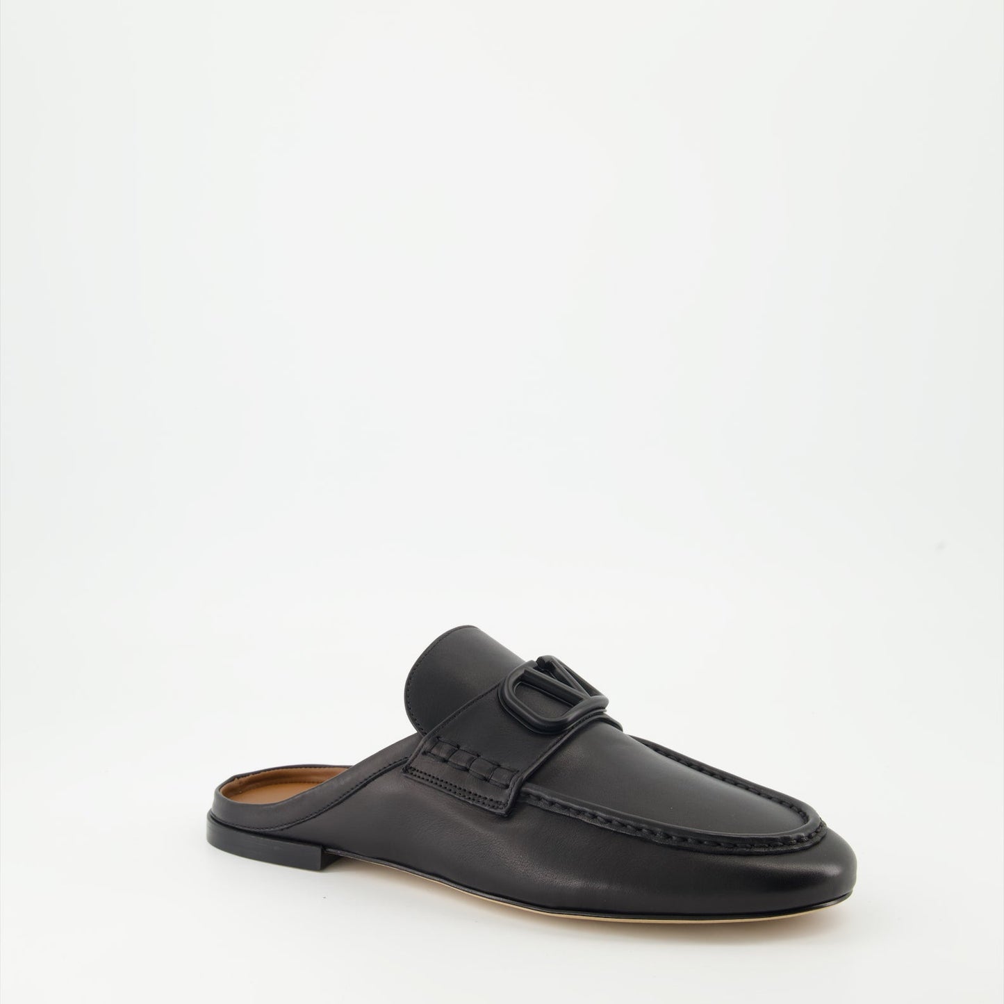 Valentino Garavani, Moccasins Sabot, VLogo, Luxury Footwear, Smooth Leather