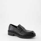 luxury moccasins, Valentino Garavani, Rockstud shoes, smooth leather footwear, high-end fashion