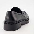 luxury moccasins, Valentino Garavani, Rockstud shoes, smooth leather footwear, high-end fashion