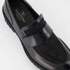 Valentino Garavani loafers, luxury footwear, suede and canvas loafers, high-end loafers, iconic loafers