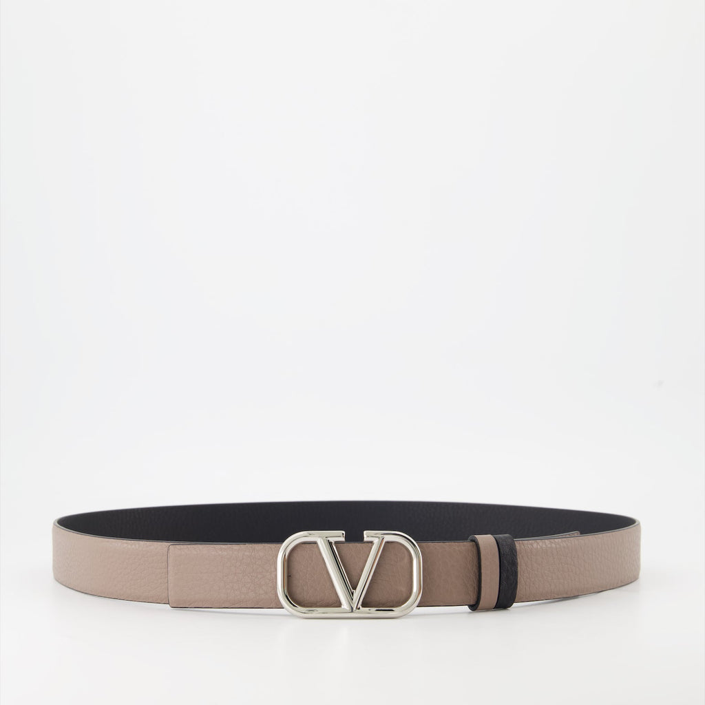 Valentino, reversible belt, VLogo, luxury accessories, leather belt