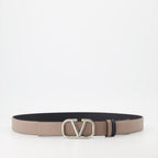 Valentino, reversible belt, VLogo, luxury accessories, leather belt