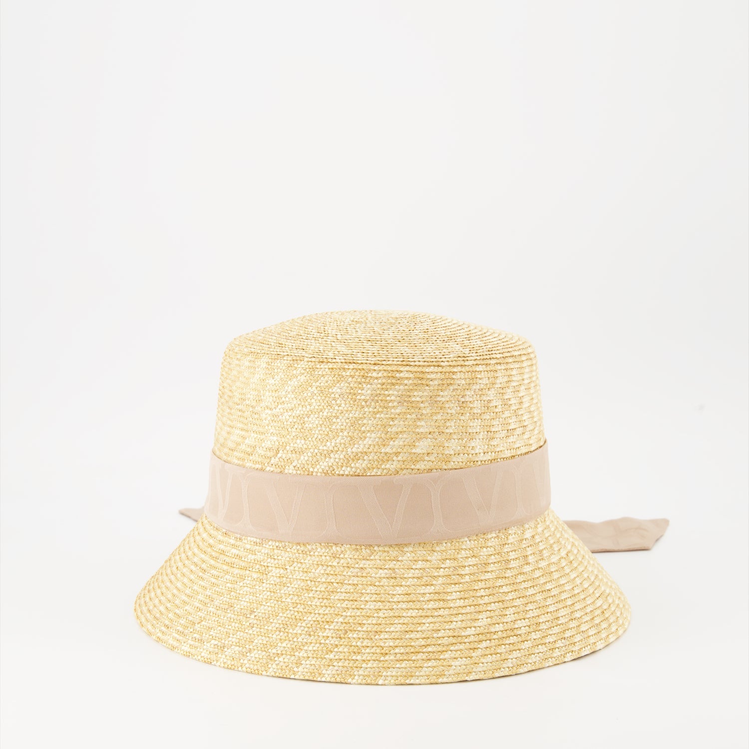 luxury straw hat, Valentino Garavani hat, beige summer hat, designer hats, VLogo straw hat
