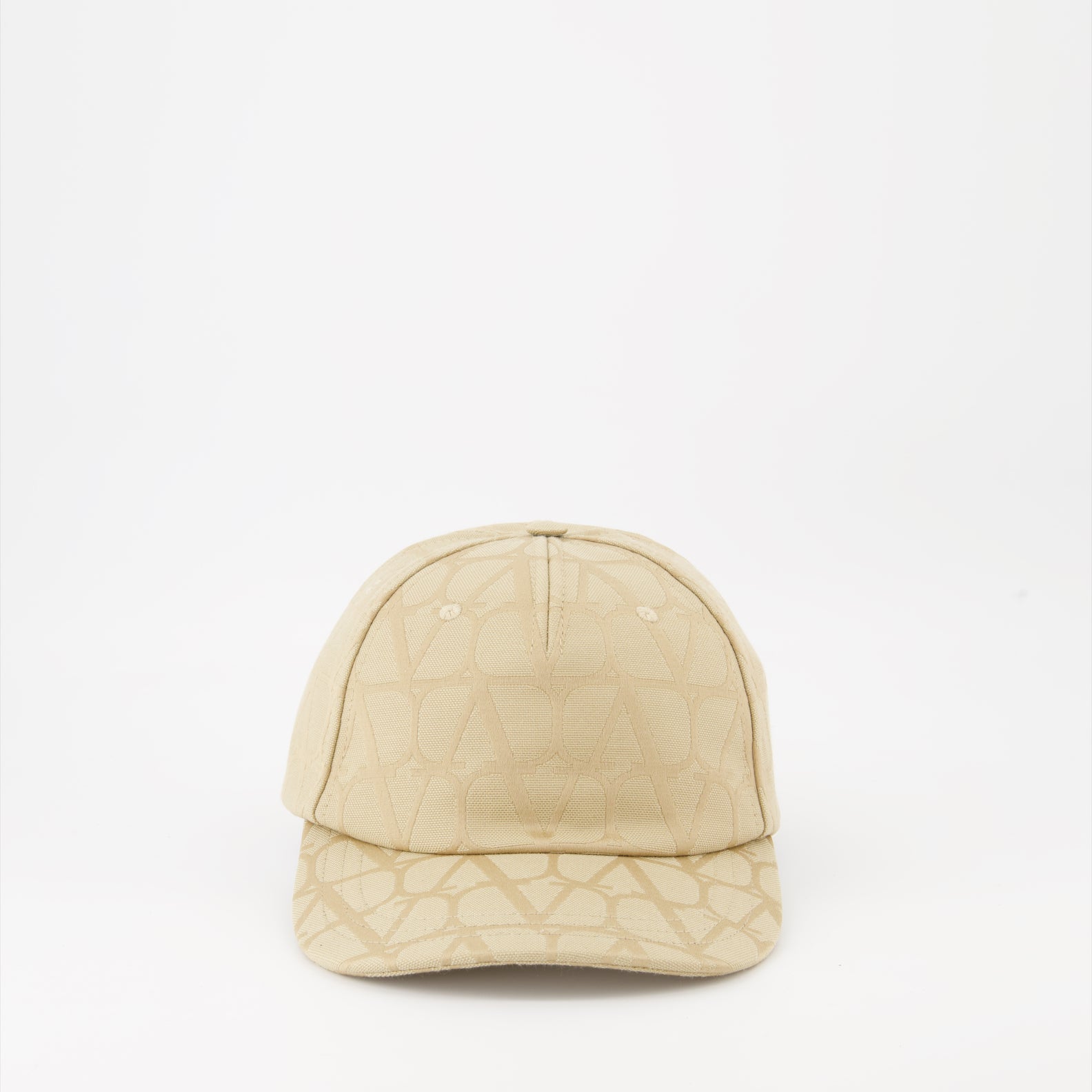 Valentino Garavani, VLogo cap, luxury cap, high-end accessories, beige cotton cap