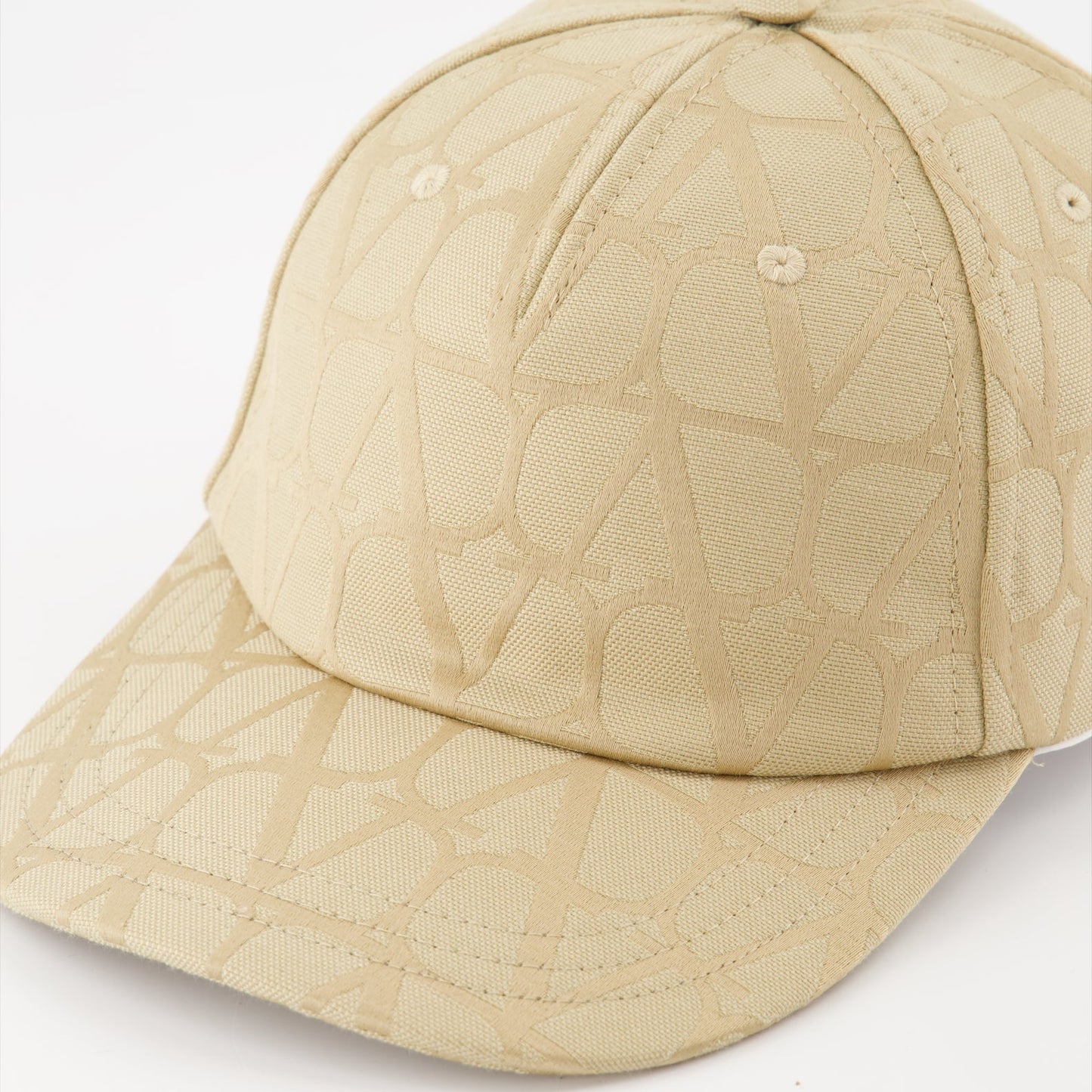 Valentino Garavani, VLogo cap, luxury cap, high-end accessories, beige cotton cap